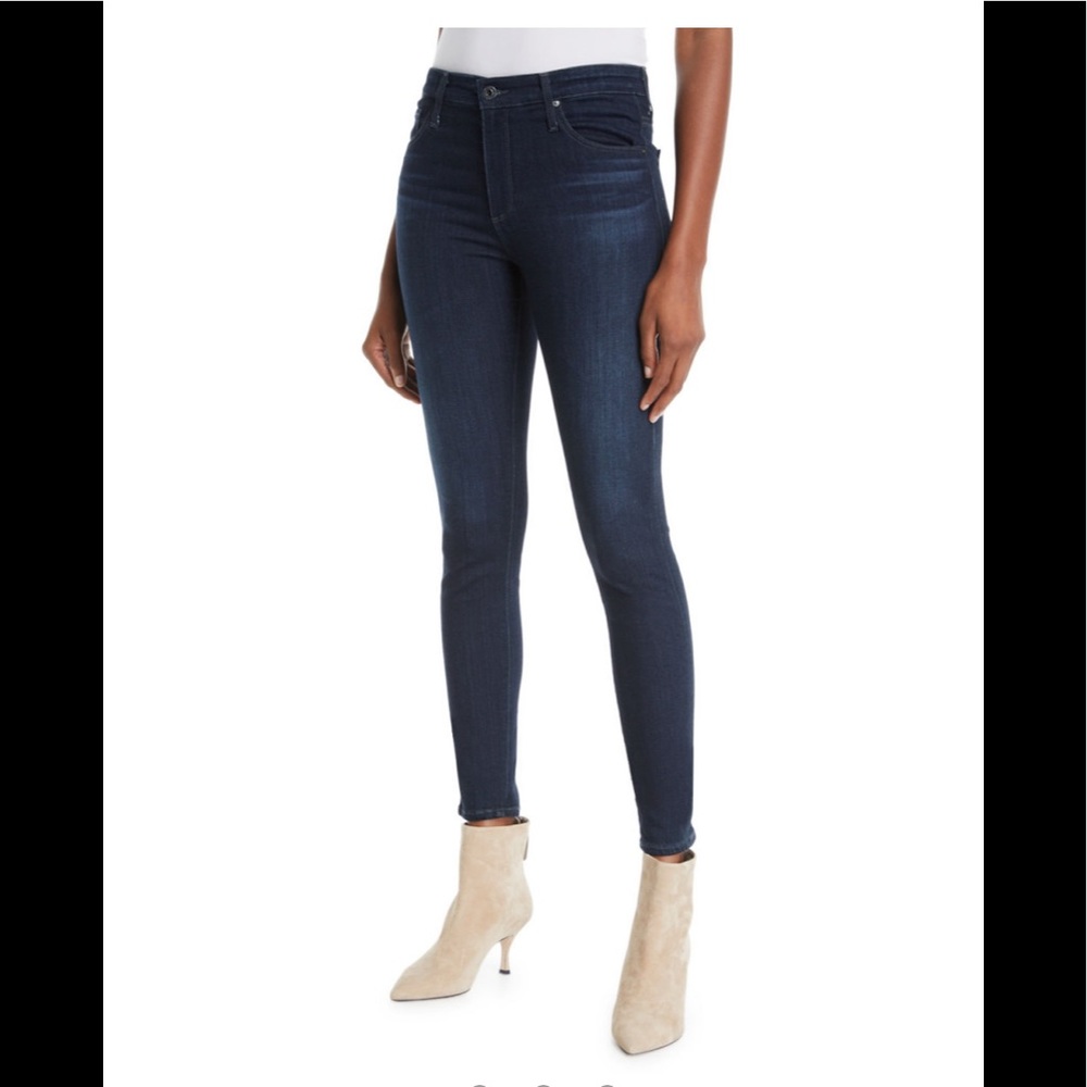 AG “The Farrah” high-waisted skinny jeans